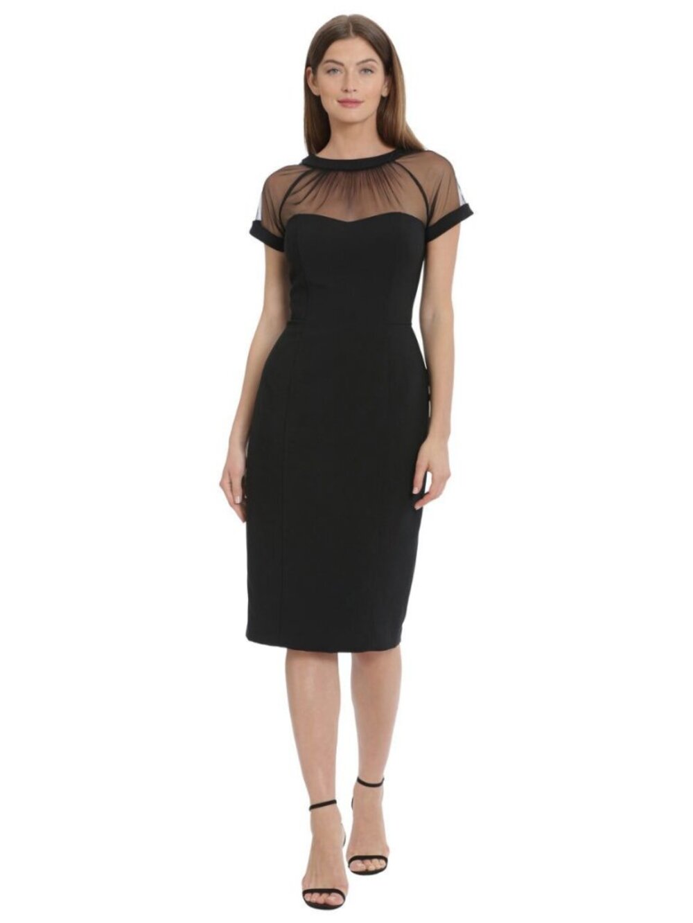Maggy London The Illusion Sheath Dress Black Women's Size 0